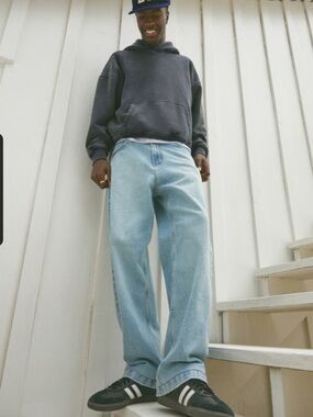 Hollister Light Blue Relaxed Baggy Jeans